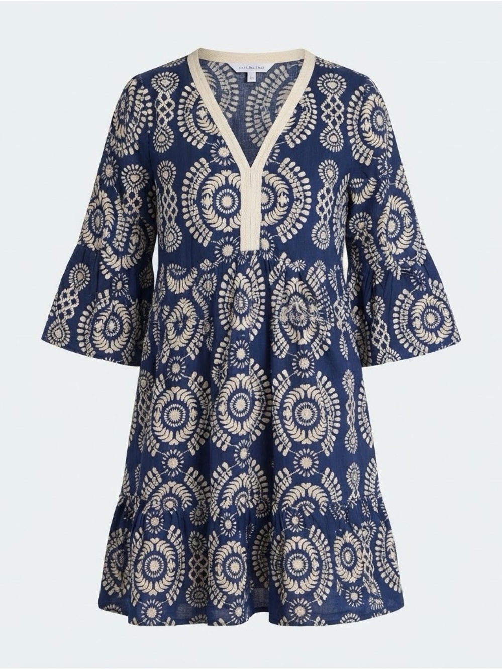 Saiph Lab Anthropologie Santorini Navy Boho Dress